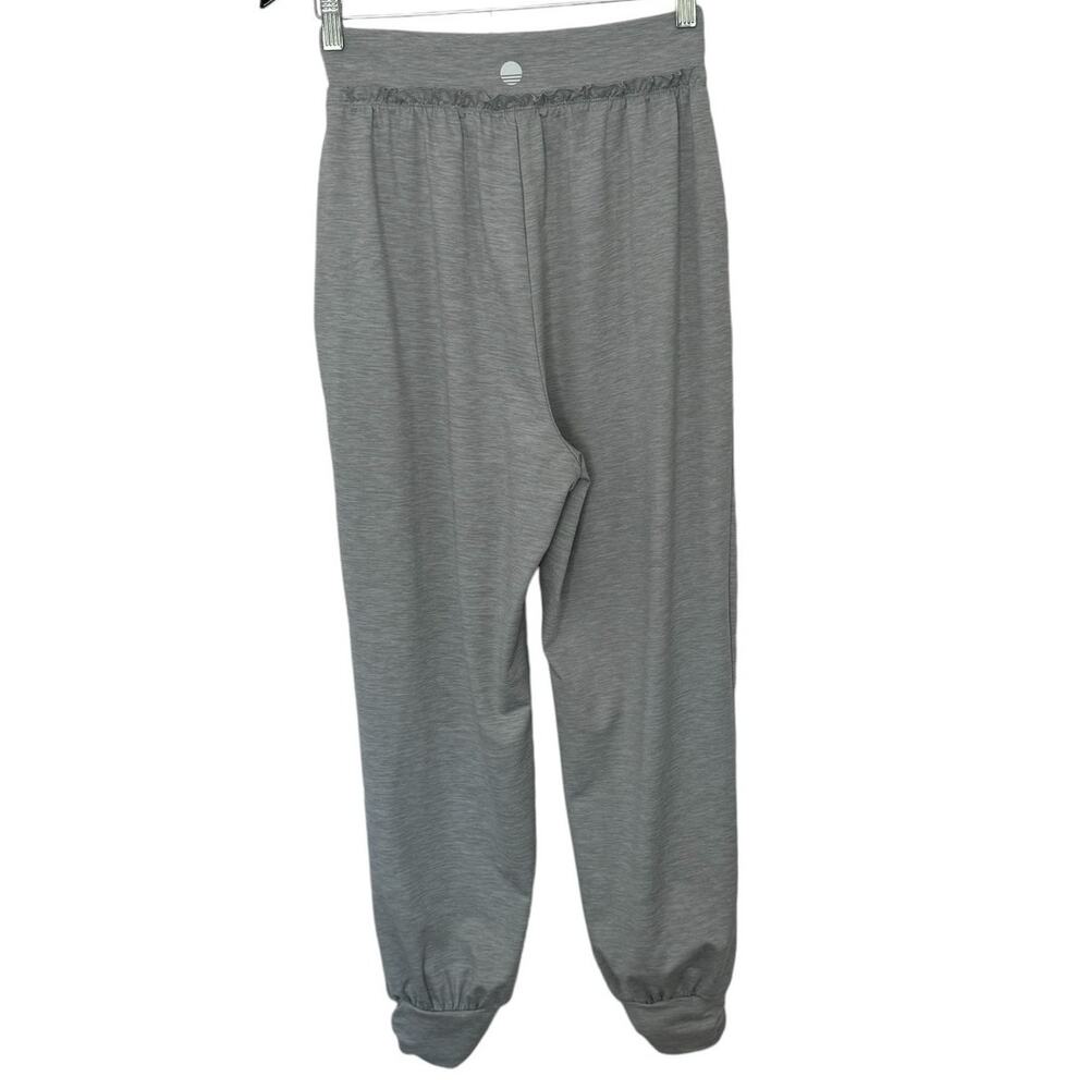 BODY & SOL Gray Ultra High Waist Lounge Jogger Pants Small Ruffle Pockets Comfy - Picture 2 of 7
